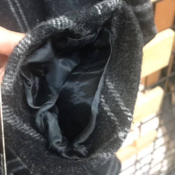 NWT,Esprit Petite Women thick wool coat,black/grey - Picture 9 of 16